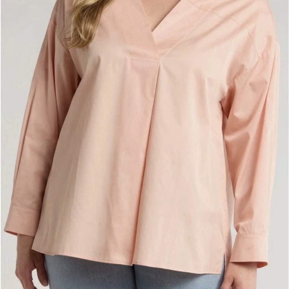 Harshman Nyah Cotton Tunic V-Neck Top | Size 1X NWT - Picture 3 of 7